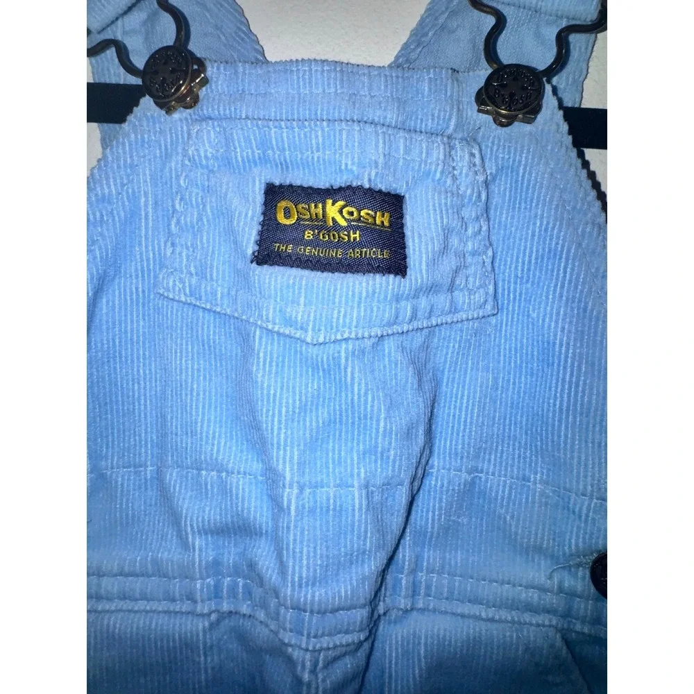 Vintage OshKosh Bgosh Blue Corduroy Overalls 18 Months Vestbak Made in USA